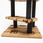 Комплекс для кошек с когтеточкой «Лестница», 56×52×140 см, ковролин, микс цветов - Фото 6