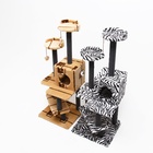 Комплекс для кошек с когтеточкой «Лестница», 56×52×140 см, ковролин, микс цветов - Фото 10