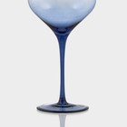 Бокал для вина Magistro «Иллюзия», 540 мл, 10×24 см, стекло, прозрачный, синий - Фото 3