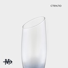 Бокал для шампанского Magistro «Иллюзия», 160 мл, 5.5×27.5 см, стекло, прозрачный, синий - Фото 4