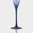 Бокал для шампанского Magistro «Иллюзия», 160 мл, 5.5×27.5 см, стекло, прозрачный, синий - Фото 3