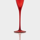 Бокал для шампанского Magistro «Иллюзия», 160 мл, 5.5×27.5 см, стекло, красный - Фото 4