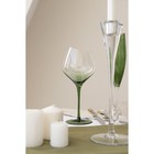 Бокал из стекла для вина Magistro «Иллюзия», 540 мл, 10×24 см, цвет ножки зелёный - Фото 4