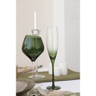 Бокал из стекла для шампанского Magistro «Иллюзия», 160 мл, 5,5×27,5 см, на зелёной ножке - Фото 2
