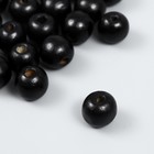 Набор деревянных бусин "Астра" круглые, 16 мм, 50 гр, чёрный - фото 28481921 Набор деревянных бусин "Астра" круглые, 16 мм, 50 гр, чёрный - фото 28481921