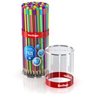 Карандаш чернографитный Berlingo «Fuze», HB, трёхгранный, заточенный, с ластиком, ассорти - Фото 3