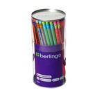 Карандаш чернографитный Berlingo «Fuze», HB, трёхгранный, заточенный, с ластиком, ассорти - Фото 5