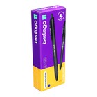 Ручка шариковая автоматическая, Berlingo Triangle Velvet, стержень синий 0.7 мм, корпус чёрный - Фото 8