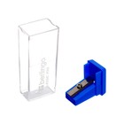 Точилка 1 отверстие с контейнером Berlingo "Classic Pro" пластик, ассорти (комплект 24 шт) - фото 21992719