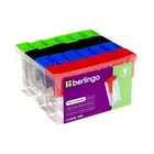 Точилка 1 отверстие с контейнером Berlingo "Classic Pro" пластик, ассорти (комплект 24 шт) - фото 21992720