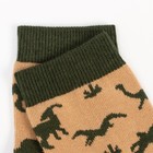 Носки детские «Динозавры», бежевые, размер 16-18 - фото 39556815