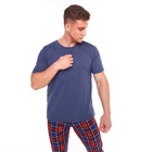 Комплект домашний мужской (футболка/брюки), цвет синий/красный, размер 50 - Фото 4