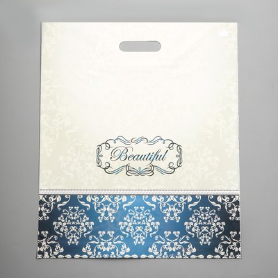 Пакет «Прекрасный», полиэтиленовый с вырубной ручкой, 38×45 см, 60 мкм