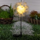 Садовый светильник на солнечной батарее «Клубок», 70 см, 1 LED, свечение тёплое белое - фото 3063953