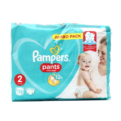 Подгузники-трусики Pampers, 4-8 кг, 72 шт.
