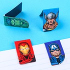 Магнитные закладки для книг, 4 шт. на открытке «Настоящему герою», Мстители - Фото 3
