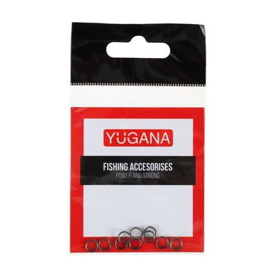 Кольцо заводное YUGANA, F-6056, 5 мм, 8 кг, 10 шт.