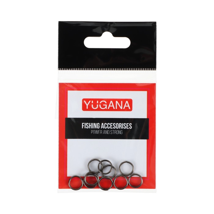 Кольцо заводное YUGANA, F-6056, 8 мм, 8 кг, 10 шт. - Фото 1