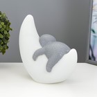 Ночник "Ленивец" LED от батареек бело-серый 8,5х19х18,5 см RISALUX - фото 21994025