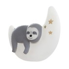 Ночник "Ленивец" LED от батареек бело-серый 8,5х19х18,5 см RISALUX - фото 21994029