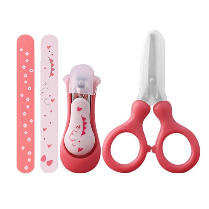 Детский маникюрный набор (ножницы, книпсер, пилочки), цвет красный - Фото 1