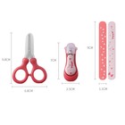 Детский маникюрный набор (ножницы, книпсер, пилочки), цвет красный 9037707