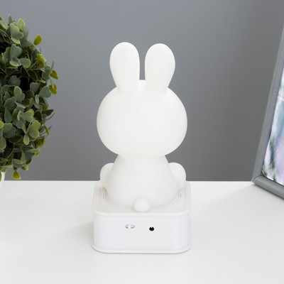 Фигурка световая RISALUX «Зайчик», LED-ночник, от USB или батареек 4×АА, белый, 9×9×19 см