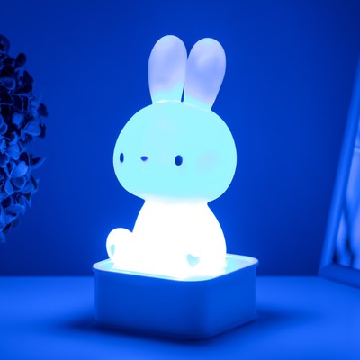 Фигурка световая RISALUX «Зайчик», LED-ночник, от USB или батареек 4×АА, белый, 9×9×19 см