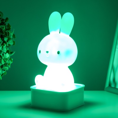 Фигурка световая RISALUX «Зайчик», LED-ночник, от USB или батареек 4×АА, белый, 9×9×19 см