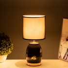 Настольная лампа "Дженн" E27 40Вт чёрно-золотой 16х16х35 см RISALUX - фото 21994237