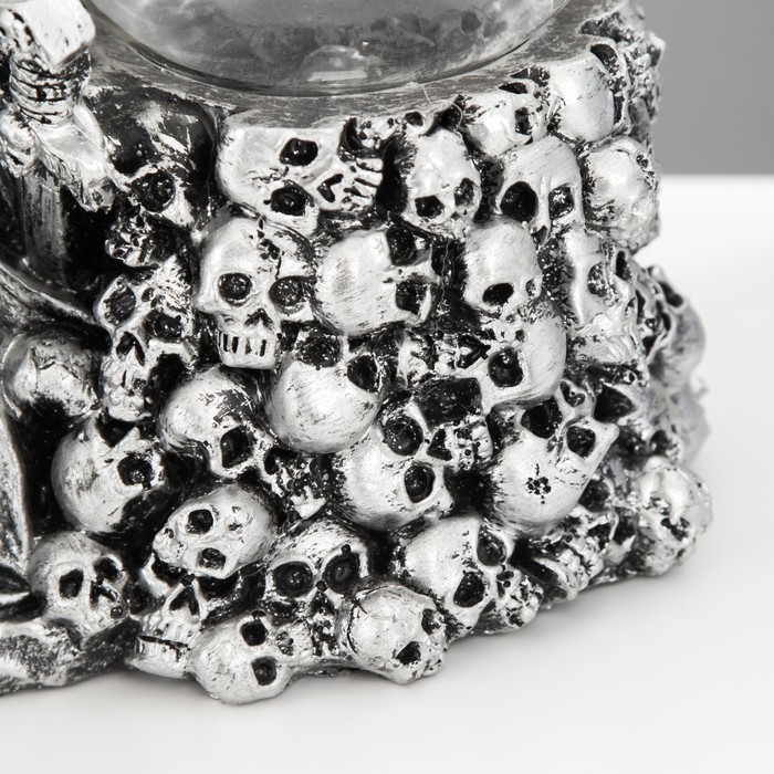 Плазменный шар "Скелет" серый 21х12,5х23 см RISALUX - фото 1889980983
