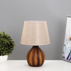 Настольная лампа "Соренс" Е14 40Вт шоколадный 22х22х33 см RISALUX - фото 319244342