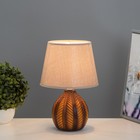 Настольная лампа "Соренс" Е14 40Вт шоколадный 22х22х33 см RISALUX - фото 21994389