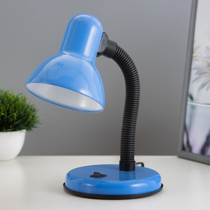 Настольная лампа "Джуни" Е27 15Вт голубой 14х14х31 см RISALUX - Фото 1