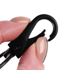 Карабин металлический, 52×45 мм / 38×3.5 мм, 3 шт., матовый чёрный - Фото 3