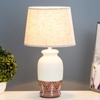 Настольная лампа "Инесса" Е14 40Вт бело-серый 22х22х38 см RISALUX - фото 21994497