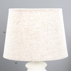 Настольная лампа "Инесса" Е14 40Вт бело-серый 22х22х38 см RISALUX - фото 21994499