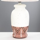 Настольная лампа "Инесса" Е14 40Вт бело-серый 22х22х38 см RISALUX - фото 21994500