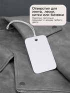 Ценники на верёвке, 100 шт. отверстие 2 мм, 2.5×1.5 см, белый - Фото 2