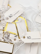 Ценники на верёвке, 100 шт. отверстие 3 мм, 1.3×2.5 см, белые, золотой  (артикул 9218025)  большой выбор товаров оптом и в розницу по низким ценам с доставкой