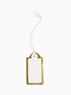 Ценники на верёвке, 100 шт. отверстие 3 мм, 1.3×2.5 см, белые, золотой  (артикул 9218025)  большой выбор товаров оптом и в розницу по низким ценам с доставкой