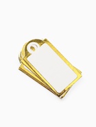 Ценники на верёвке, 100 шт. отверстие 3 мм, 1.3×2.5 см, белые, золотой  (артикул 9218025)  большой выбор товаров оптом и в розницу по низким ценам с доставкой