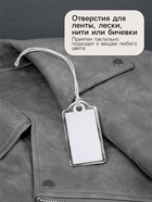 Ценники на верёвке, 100 шт. отверстие 3 мм, 1.3×2.5 см, белые, серебристый - Фото 2