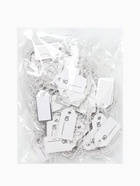 Ценники на верёвке, 100 шт. отверстие 3 мм, 1.3×2.5 см, белые, серебристый - Фото 19