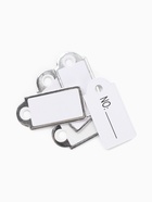 Ценники на верёвке, 100 шт. отверстие 3 мм, 1.3×2.5 см, белые, серебристый - Фото 7