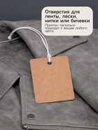 Ценники на верёвке «Крафт», 100 шт. отверстие 3 мм, 3×4 см, бежевый - Фото 2
