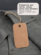 Ценники на верёвке «Крафт», 100 шт. отверстие 2 мм, 1.5×2.5 см, бежевый - Фото 2