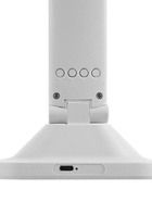 Лампа настольная светодиодная, часы, календарь, термометр, 3 режима, USB, 12×17×34 см, белая - Фото 11