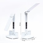Часы - лампа электронные: календарь, термометр, LED, 3 режима, USB, 32×12×17 см - Фото 2
