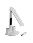 Часы - лампа электронные: календарь, термометр, LED, 3 режима, USB, 32×12×17 см - Фото 10